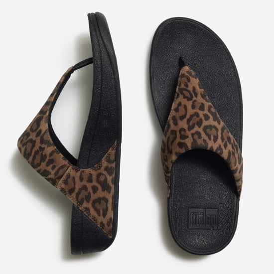 FitFlop Lulu suede leopard toe-post sandals - Image 3
