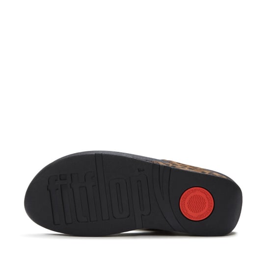 FitFlop Lulu suede leopard toe-post sandals - Image 4