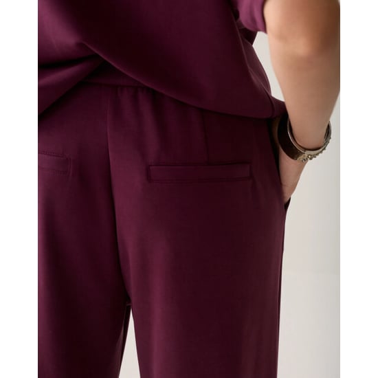 Summum 4s3019-30606 335 wide leg pant soft scuba dark burgundy - Image 2