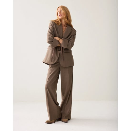 Summum 4s3047-12481 742 trousers wide leg twill melange taupe - Image 4