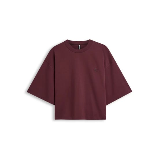 Summum 3s5332-30799 335 tee heavy jersey dark burgundy - Image 2