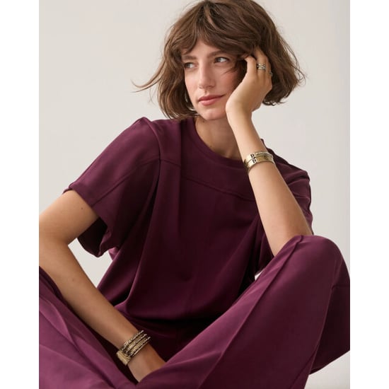 Summum 3s5335-30606 335 boxy top soft scuba dark burgundy - Image 1