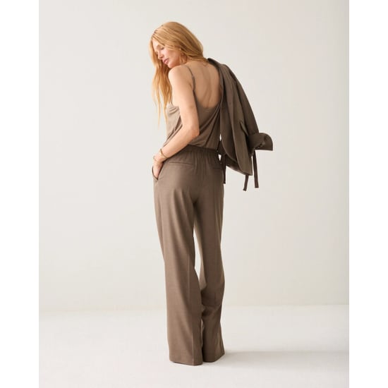 Summum 4s3047-12481 742 trousers wide leg twill melange taupe - Image 5