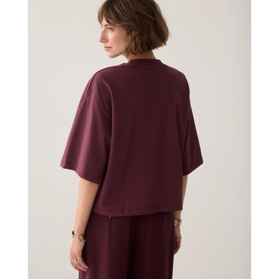 Summum 3s5332-30799 335 tee heavy jersey dark burgundy - Image 3