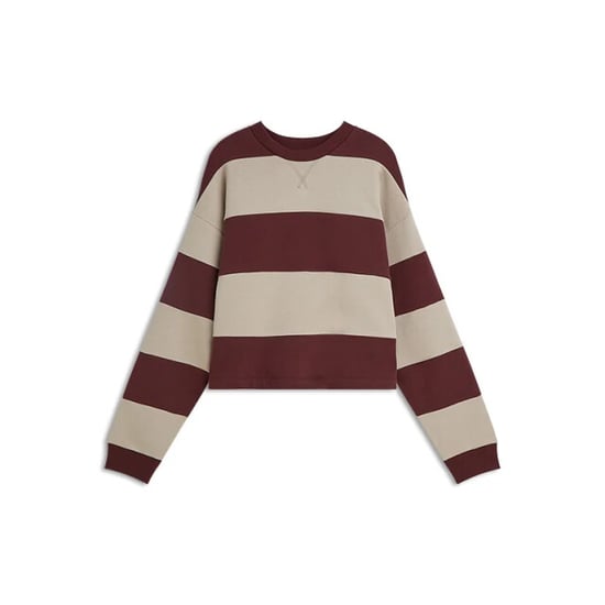 Summum 3s5336-30805 335 big stripe boxy sweatshirt dark burgundy - Image 4