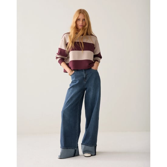 Summum 3s5336-30805 335 big stripe boxy sweatshirt dark burgundy - Image 5