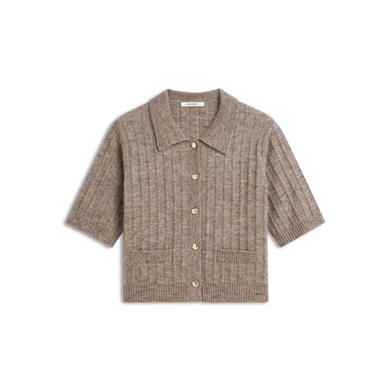 Summum 7s8019-70088 742 short cardigan soft melange knit taupe - Image 2