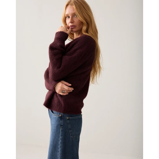 Summum 7s5844-7997 335 puff sleeve cardigan cozy melange knit dark burgundy - Image 2