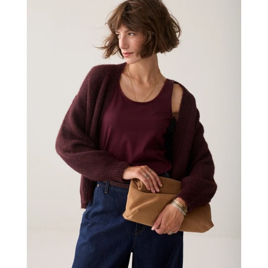 Summum 7s5844-7997 335 puff sleeve cardigan cozy melange knit dark burgundy - Image 5