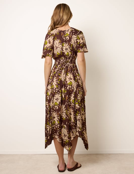 Shirred Waist Hanky Hem Dress - Image 4