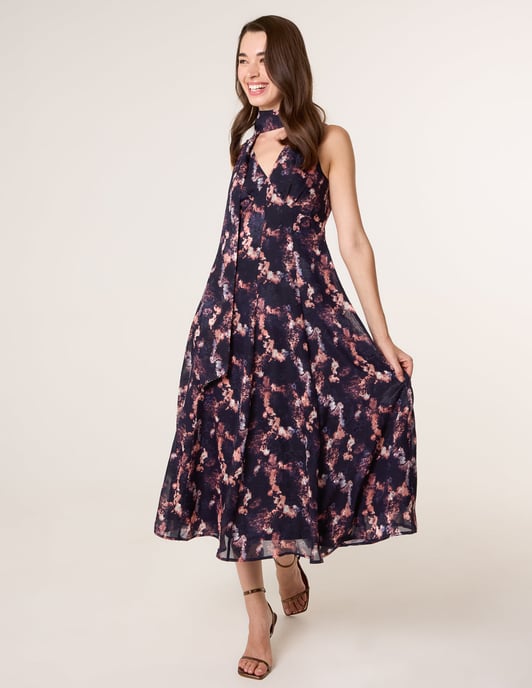 Luxe Tie V Neck Sleeveless Dress - Image 3