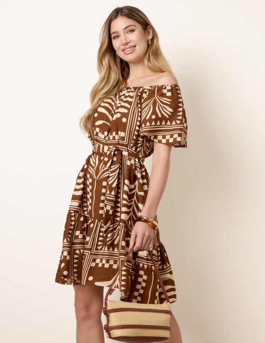Bardot Off The Shoulder Dress - Image 1