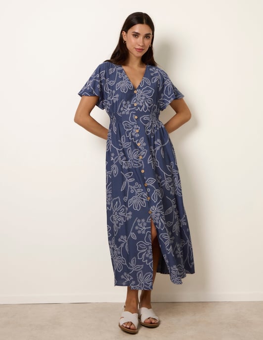 Button Front Midi Dress - Image 4