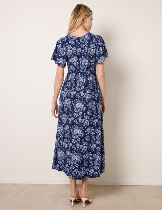 Floral Button Through Midi Dress - Image 4
