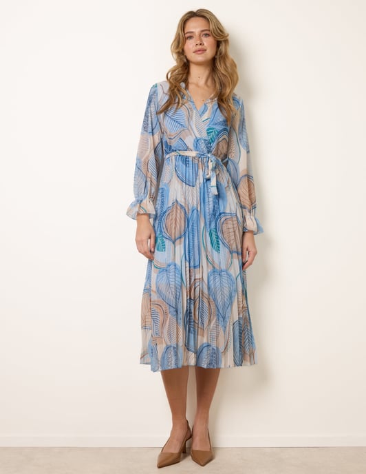 Crossover Pleated Dress - Image 2