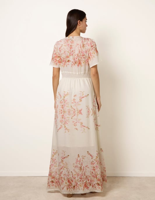Floral Print Button Front Maxi Dress - Image 4