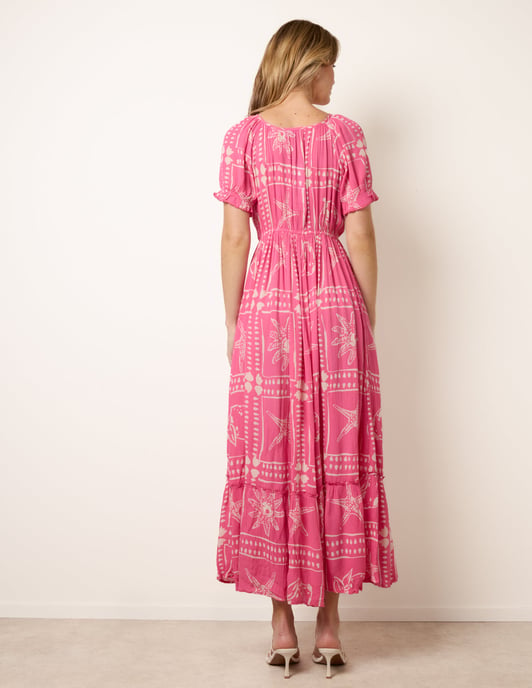 Starfish Print Tie Front Maxi Dress - Image 4