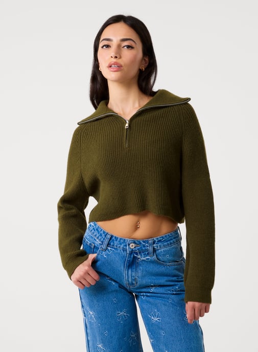 Half Zip Knitted Jumper - Image 1