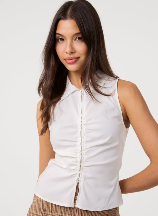 Double Zip Sleeveless Top - Image 3