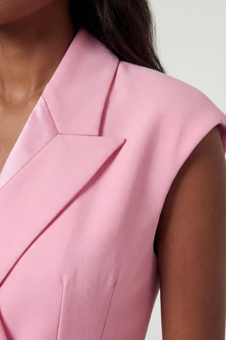 Compact Stretch Seam Detail Tailored Mini Dress - Image 4