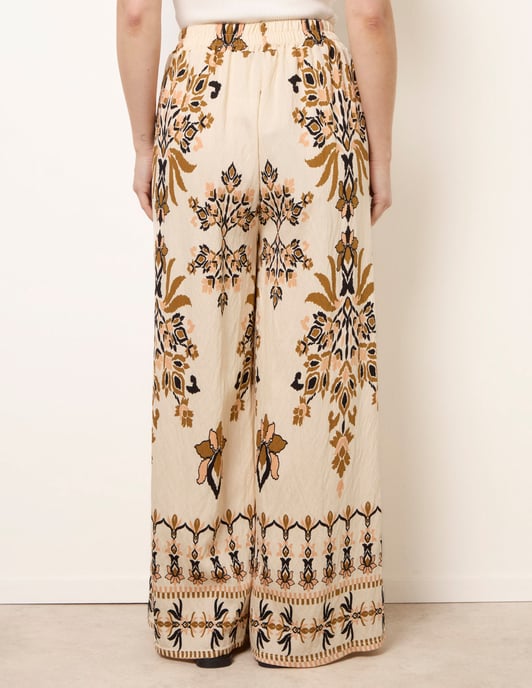 Drawstring Waist Wide Leg Pants - Image 4