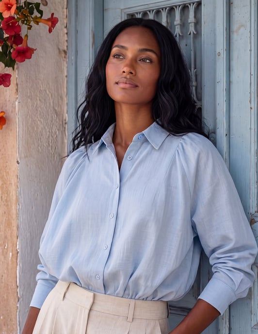 Relaxed Button-Up Shirt - Image 1