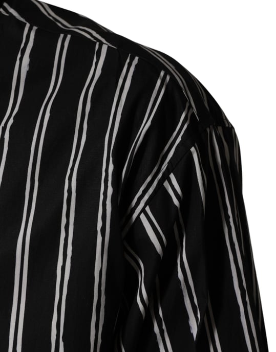 Dolce & Gabbana Zwarte Strepen Katoenen Heren Formele Overhemden - Image 6