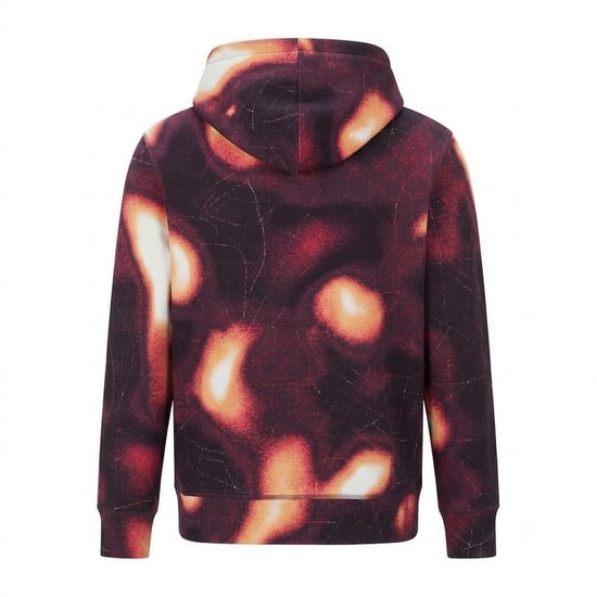 Boss Herenhoodie met lange mouwen en patroon, normale pasvorm (Medium Roze) - Image 2