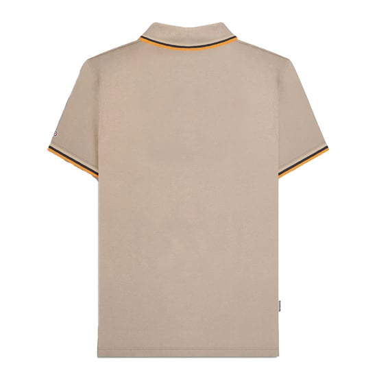 Lambretta Herenpoloshirt met drie punten (Cashew/Stone/Navy/Orange) - Image 3
