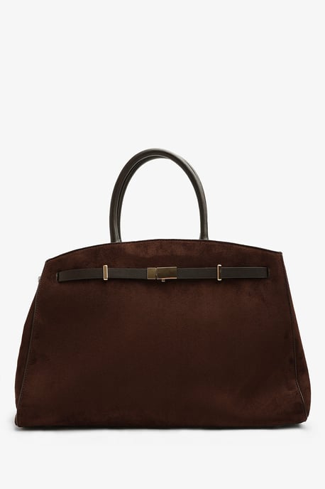 Wheres That From Womens Grelle Leather Belt Lock Detail Tote Bag - Image 2