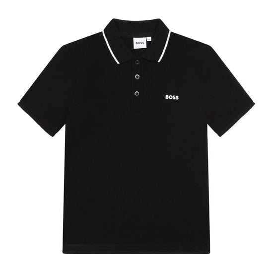 Boss Polo shirt met korte mouwen voor kinderen/Kinderen (Zwart) - Image 1