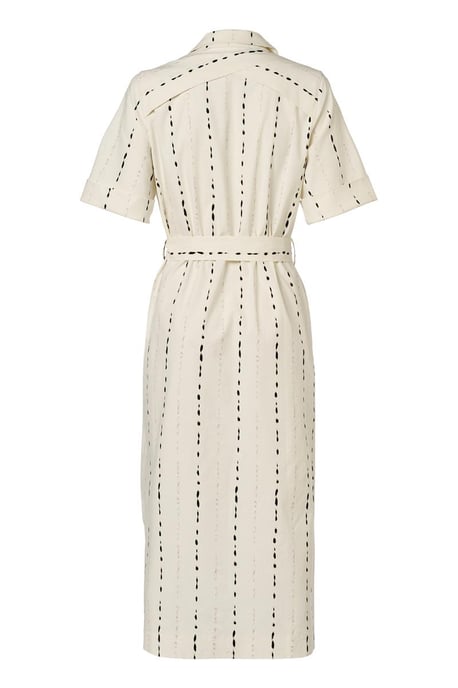 Logan Print Jurk Offwhite / Zwart - Image 5