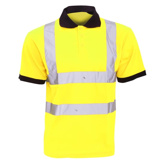 Yoko Hi-Vis Poloshirt met korte mouwen / Heren Workwear (Hi-Vis Geel) - Image 2