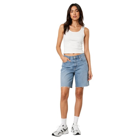 Noisy May Baggy denimshorts voor dames (Lichtblauw) - Image 3