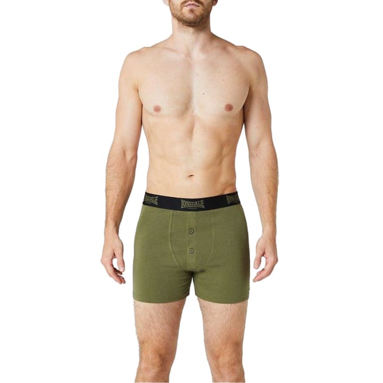 Lonsdale Boxershorts voor heren (Set van 2) (Zwart/Kaki) - Image 1