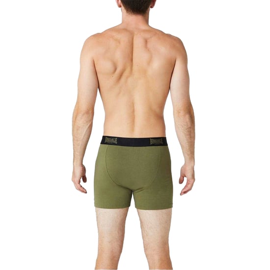 Lonsdale Boxershorts voor heren (Set van 2) (Zwart/Kaki) - Image 3