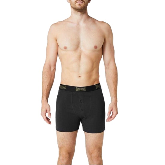 Lonsdale Boxershorts voor heren (Set van 2) (Zwart/Kaki) - Image 4