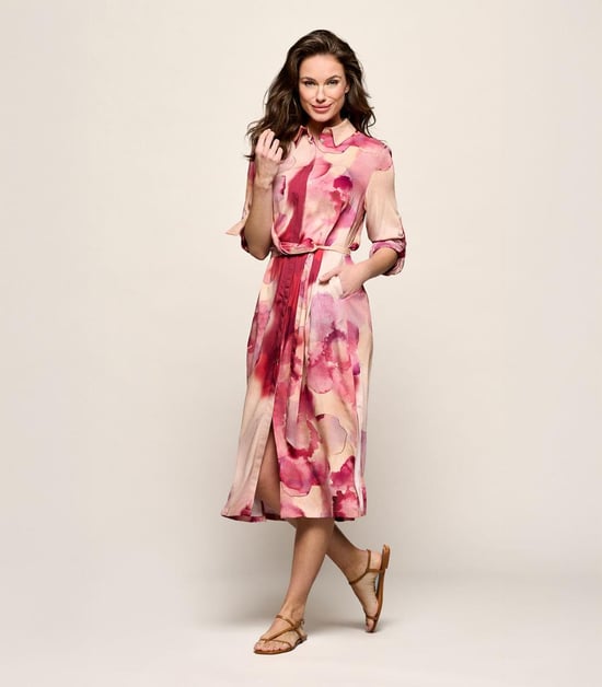 Bowie Print Jurk Roze - Image 6
