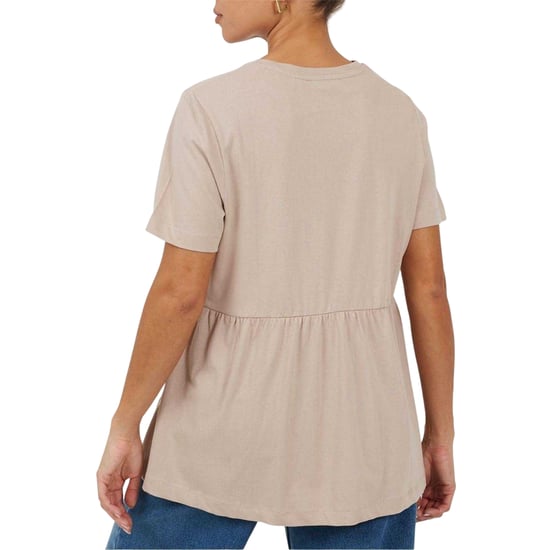 Brave Soul Swing-T-shirtjurk met smockpanelen voor dames (Paddestoel) - Image 3