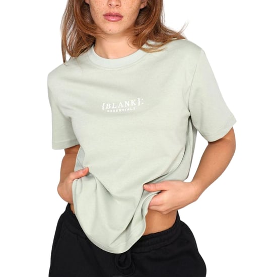 Blank Essentials Womens/Ladies Essentials Logo Boyfriend T-Shirt (Sage Green) - Image 1