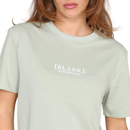 Blank Essentials Womens/Ladies Essentials Logo Boyfriend T-Shirt (Sage Green) - Image 4