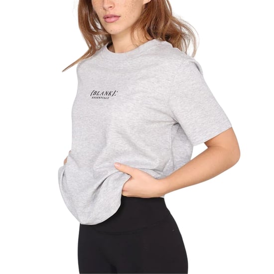 Blank Essentials Womens/Ladies Essentials Logo Boyfriend T-Shirt (Grey Marl) - Image 1