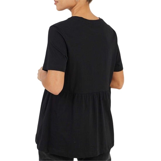 Brave Soul Swing-T-shirtjurk met smockpanelen voor dames (Zwart) - Image 3