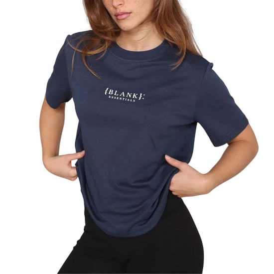 Blank Essentials Womens/Ladies Essentials Logo Boyfriend T-Shirt (Navy) - Image 1