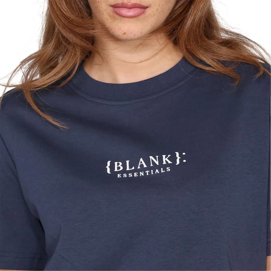 Blank Essentials Womens/Ladies Essentials Logo Boyfriend T-Shirt (Navy) - Image 4