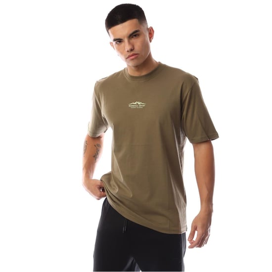Marshall Artist Heren T-shirt met berglogo, normale pasvorm (Khaki) - Image 2