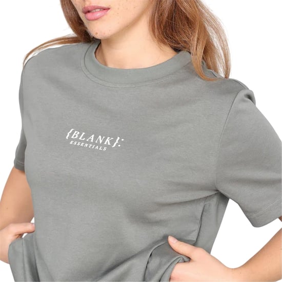 Blank Essentials Womens/Ladies Essentials Logo Boyfriend T-Shirt (Sage) - Image 4