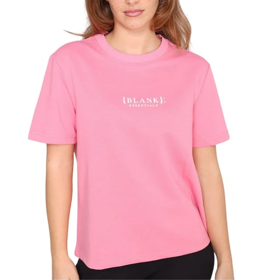 Blank Essentials Womens/Ladies Essentials Logo Boyfriend T-Shirt (Pop Pink) - Image 1