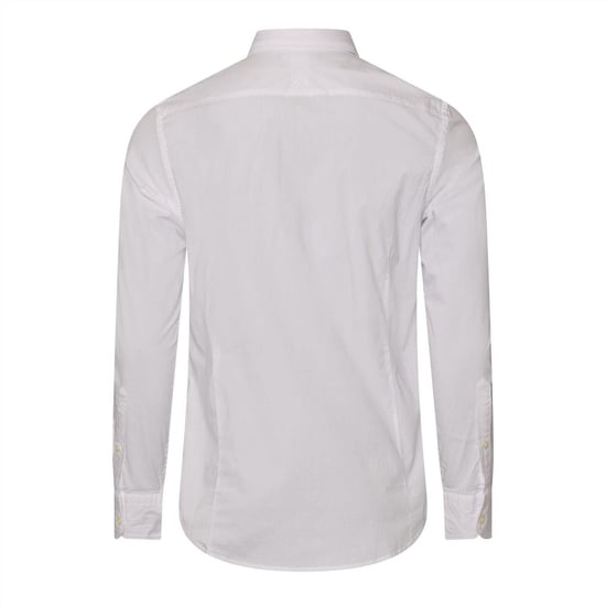 Replay Slim-fit långärmad herrskjorta med knappar (Vit) - Image 3