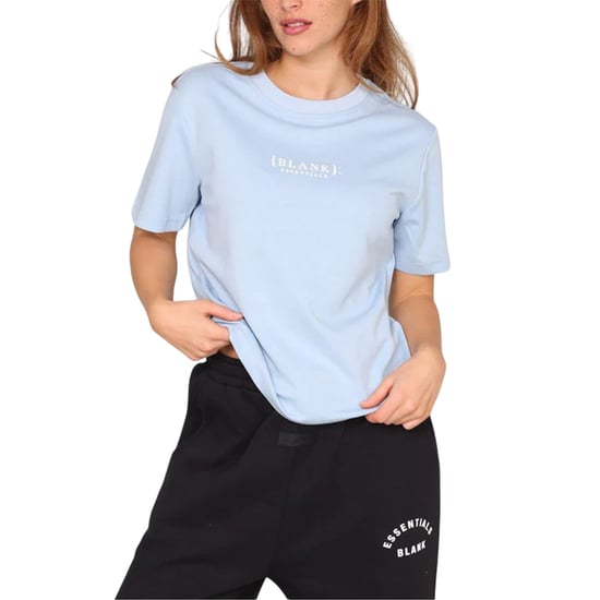 Blank Essentials Womens/Ladies Essentials Logo Boyfriend T-Shirt (Mineral Blue) - Image 4
